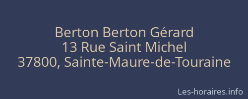 Berton Berton Gérard