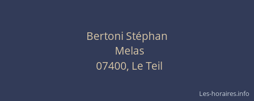 Bertoni Stéphan