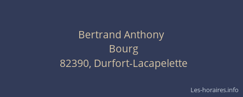 Bertrand Anthony