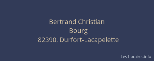 Bertrand Christian