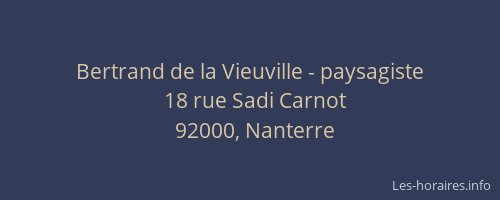 Bertrand de la Vieuville - paysagiste