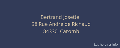 Bertrand Josette