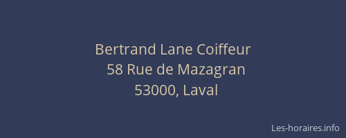Bertrand Lane Coiffeur