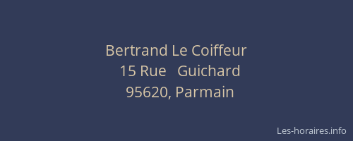 Bertrand Le Coiffeur