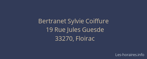Bertranet Sylvie Coiffure