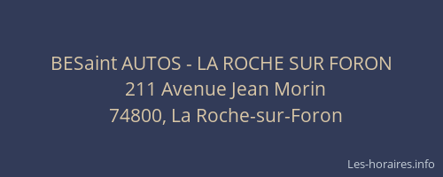 BESaint AUTOS - LA ROCHE SUR FORON