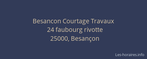 Besancon Courtage Travaux