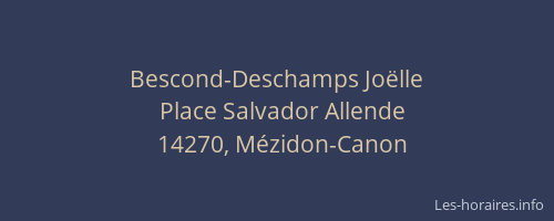 Bescond-Deschamps Jo&euml;lle