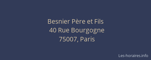 Besnier Père et Fils