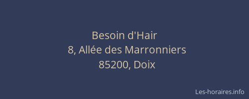 Besoin d'Hair