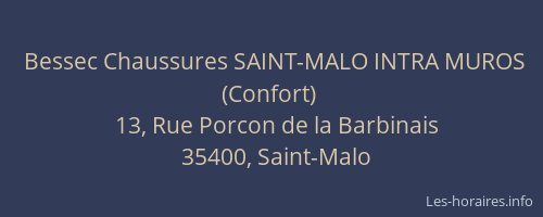 Bessec Chaussures SAINT-MALO INTRA MUROS (Confort)