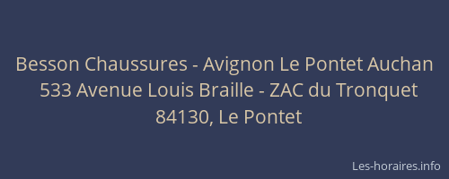 Besson Chaussures - Avignon Le Pontet Auchan