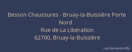 Besson Chaussures - Bruay-la-Buissière Porte Nord
