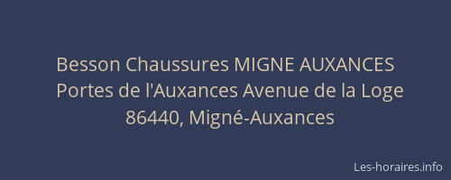 Besson Chaussures MIGNE AUXANCES