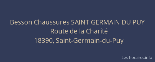 Besson Chaussures SAINT GERMAIN DU PUY