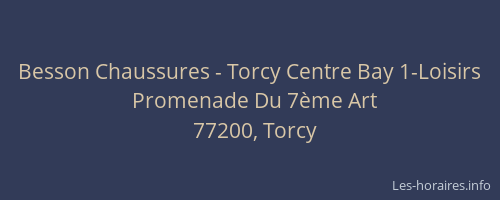 Besson Chaussures - Torcy Centre Bay 1-Loisirs