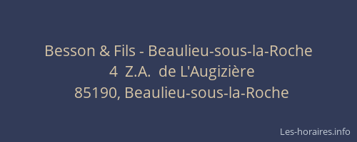 Besson & Fils - Beaulieu-sous-la-Roche