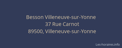 Besson Villeneuve-sur-Yonne