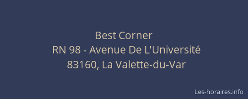 Best Corner
