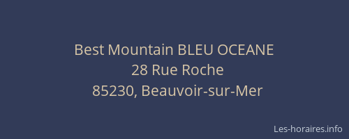 Best Mountain BLEU OCEANE