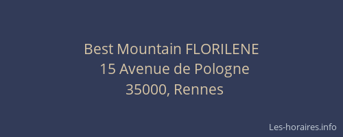 Best Mountain FLORILENE