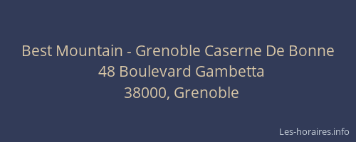 Best Mountain - Grenoble Caserne De Bonne