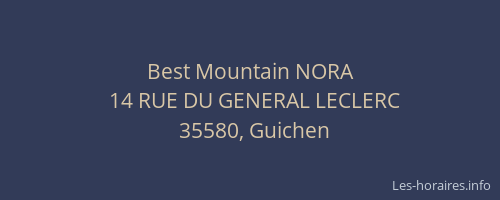Best Mountain NORA