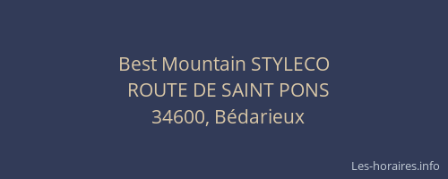 Best Mountain STYLECO