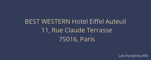 BEST WESTERN Hotel Eiffel Auteuil