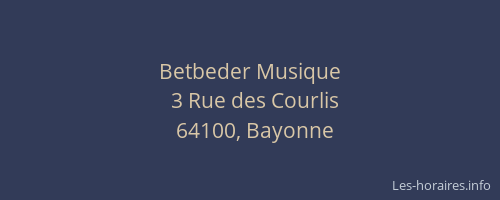 Betbeder Musique