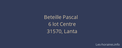 Beteille Pascal
