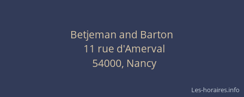 Betjeman and Barton