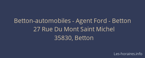 Betton-automobiles - Agent Ford - Betton