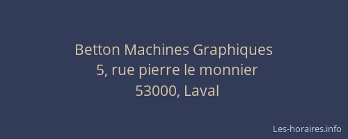 Betton Machines Graphiques