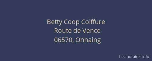 Betty Coop Coiffure