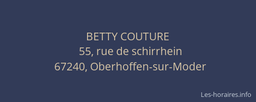BETTY COUTURE