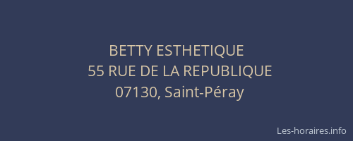 BETTY ESTHETIQUE