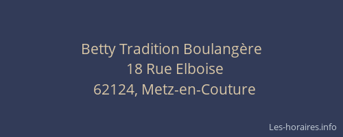 Betty Tradition Boulangère