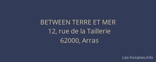 BETWEEN TERRE ET MER