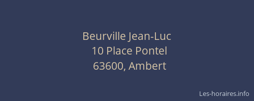 Beurville Jean-Luc