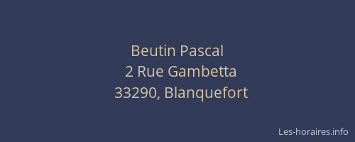 Beutin Pascal
