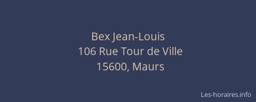Bex Jean-Louis