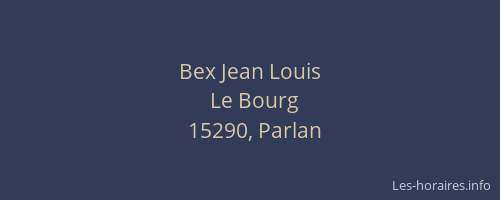 Bex Jean Louis