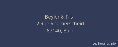 Beyler & Fils