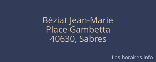 Béziat Jean-Marie