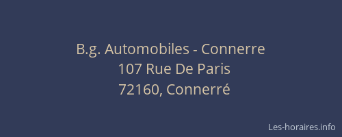 B.g. Automobiles - Connerre