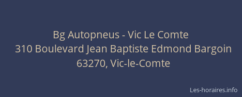 Bg Autopneus - Vic Le Comte