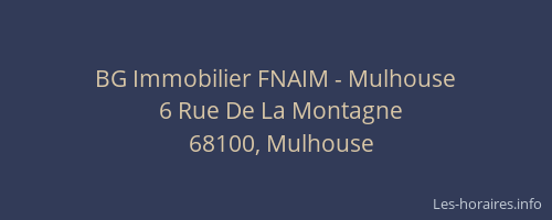 BG Immobilier FNAIM - Mulhouse