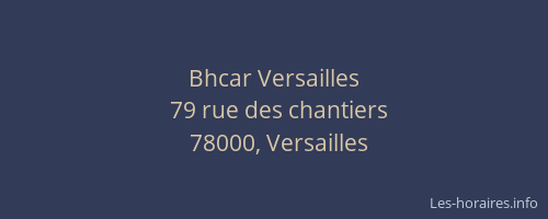Bhcar Versailles