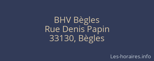 BHV Bègles